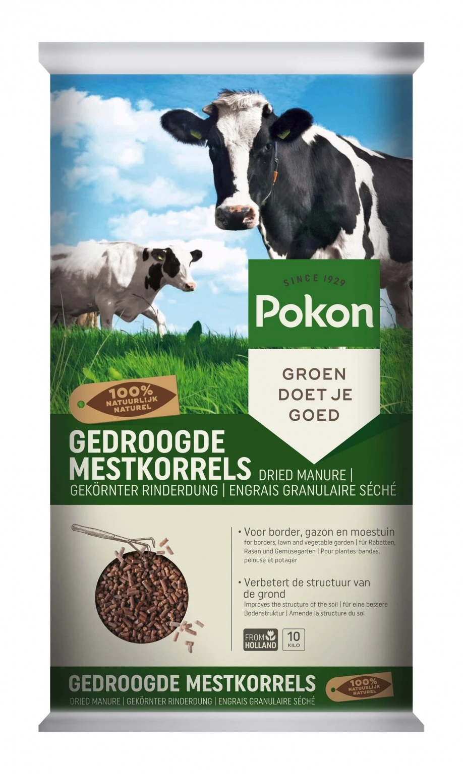 Pokon Gedroogde Mestkorrel 10kg 1 Pokon Gedroogde Mestkorrel 10kg