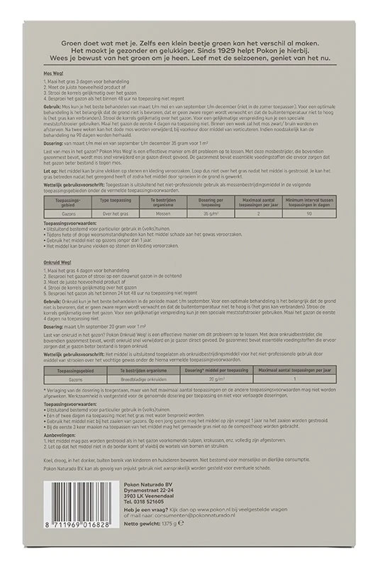 Pokon Mos En Onkruid Weg! 3-in-1 Voor 25m² 2 Pokon Mos En Onkruid Weg! 3-in-1 Voor 25m² - Afbeelding 2